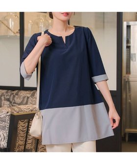 【ティアクラッセ/Tiaclasse】の【新色追加】バイカラーチュニック 人気、トレンドファッション・服の通販 founy(ファニー) ファッション Fashion レディースファッション Fashion for Women トップス・カットソー Cut & Sew Tops シャツ・ブラウス・オフィスカジュアル Elegant Blouses & Button-Ups アクセサリー Fashion Accessories 春 Spring 洗える Machine Washable 秋 Autumn カーディガン Cardigan, Knitwear 切替 Switching, Contrast Panel シンプル Simple, Minimal チュニック Tunic, Long Top 長袖 Long Sleeve, Full Sleeve バランス Balance, Style Balance ポケット Pocket, Pocket Detail S/S・春夏 SS, Spring/Summer, Warm Season 再入荷 Restock / Back in Stock 夏 Summer エレガント 上品 Elegant 新作・新入荷 New Arrivals / New In |ID:prp329100004932294