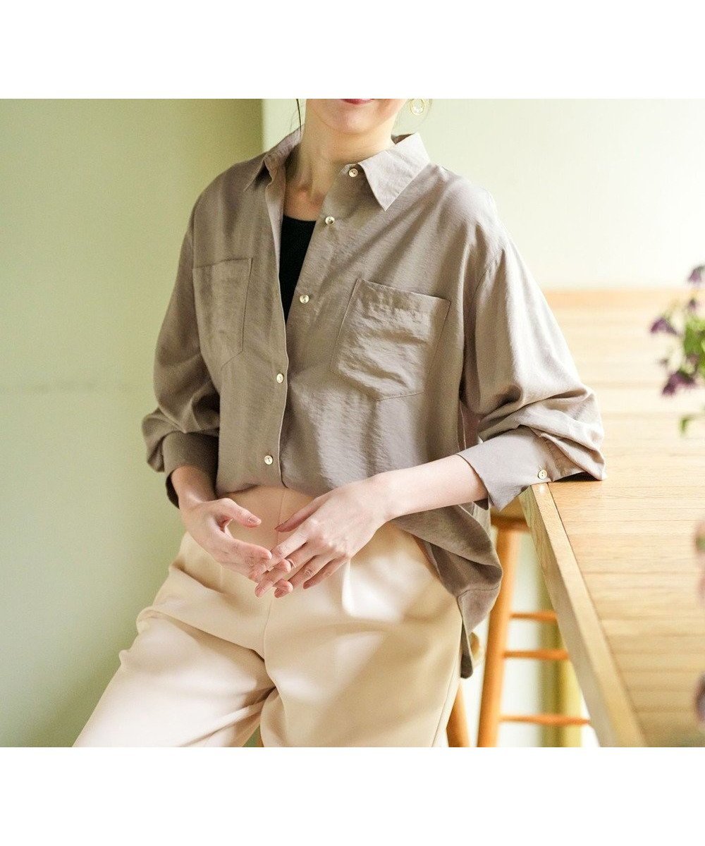 【エニィ スィス/any SiS】のシアーダブルポケット シャツ インテリア・キッズ・メンズ・レディースファッション・服の通販 founy(ファニー) 　ファッション　Fashion　レディースファッション　Fashion for Women　トップス・カットソー　Cut & Sew Tops　シャツ・ブラウス・オフィスカジュアル　Elegant Blouses & Button-Ups　おすすめ　Recommended / Our Picks　カフス　Cuff Design　シアー　Sheer, See-Through　タイトスカート　Pencil Skirt, Tight Skirt　タンク　Tank Top, Sleeveless Top　ダブル　Double, Double-Breasted　フロント　Front, Front Design　ポケット　Pocket, Pocket Detail　メタル　Metal, Metal Parts　ワイド　Wide, Wide Fit　ヴィンテージ　Vintage Style　夏　Summer　新作・新入荷　New Arrivals / New In　春　Spring　S/S・春夏　SS, Spring/Summer, Warm Season　羽織　Haori, Light Jacket　モカ|ID: prp329100004932297 ipo3291000000037020054