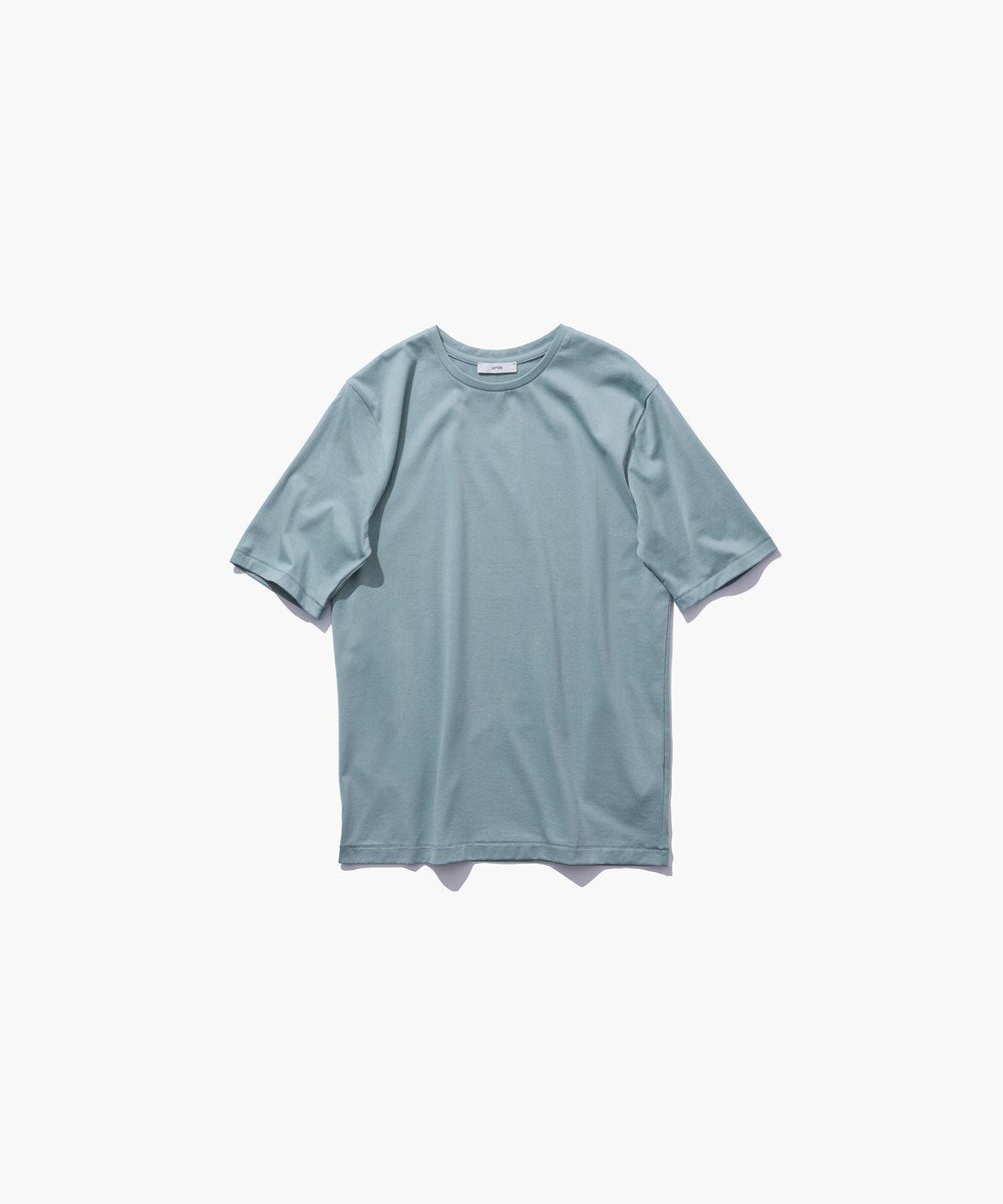 【エイトン/ATON】のSUVIN 60/2 パーフェクトショートスリーブ インテリア・キッズ・メンズ・レディースファッション・服の通販 founy(ファニー) 　ファッション　Fashion　レディースファッション　Fashion for Women　トップス・カットソー　Cut & Sew Tops　シャツ・ブラウス・オフィスカジュアル　Elegant Blouses & Button-Ups　ロングTシャツ・Tシャツ　Longline T-Shirts & Tees　カットソー・ベーシックTシャツ　Cut-and-Sewn Tops / Stretch Tees & Basics　インド　Indian Textile　カットソー　Cut and Sewn Top　夏　Summer　S/S・春夏　SS, Spring/Summer, Warm Season　A/W・秋冬　Autumn/Winter　SAX|ID: prp329100004932299 ipo3291000000037020081