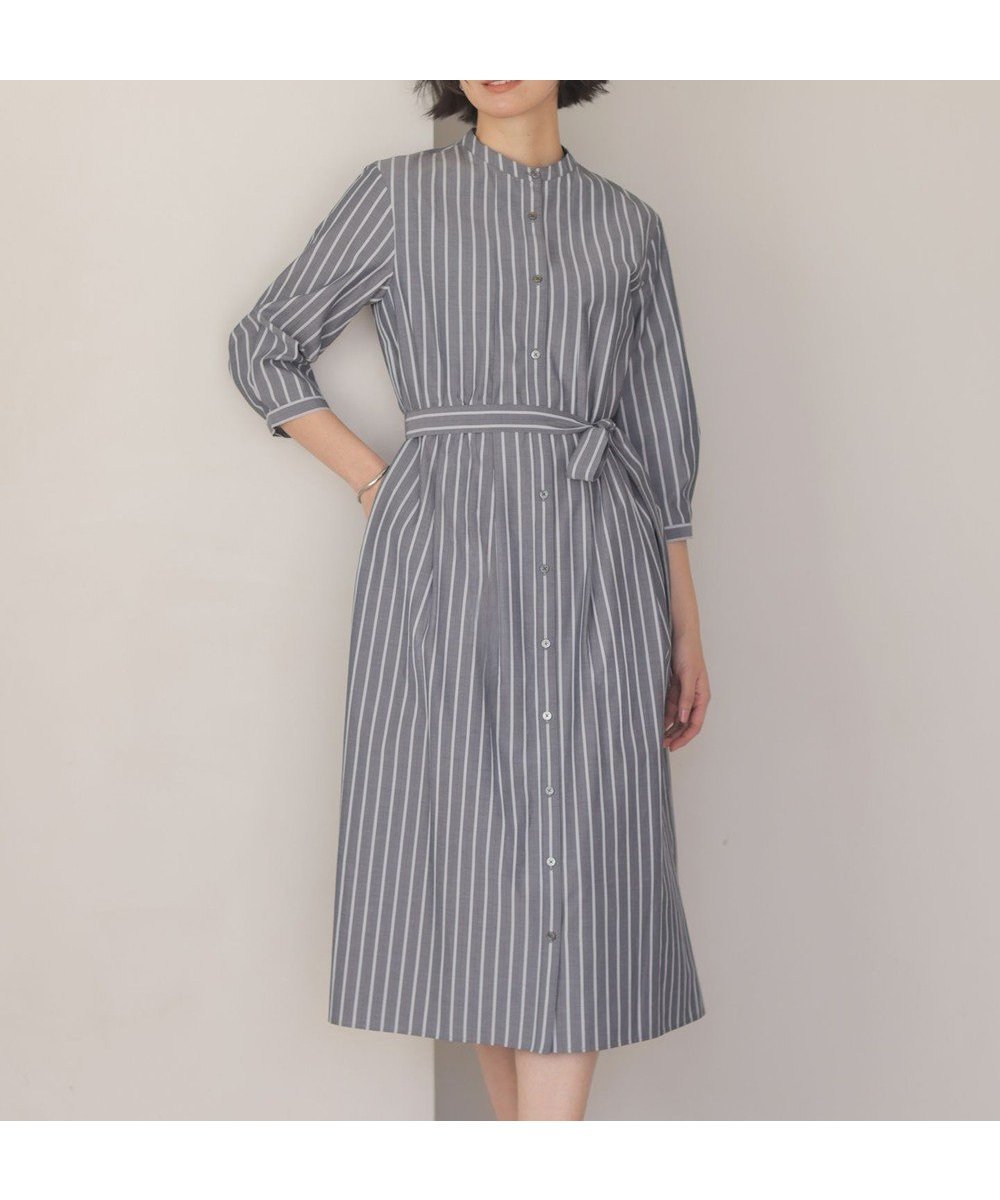 【ジェイ プレス/J.PRESS】のTC ハイカウントストライプ シャツ ワンピース 人気、トレンドファッション・服の通販 founy(ファニー) 　ファッション　Fashion　レディースファッション　Fashion for Women　ワンピース　Dresses　シャツワンピース / 1枚で着映えコーデ　Shirt Dresses　春　Spring　ストライプ　Stripe, Striped Pattern　ストレート　Straight, Straight Cut　フロント　Front, Front Design　ペチコート　Petticoat, Underskirt　ロング　Long, Long-Length　S/S・春夏　SS, Spring/Summer, Warm Season　夏　Summer　エレガント 上品　Elegant　 other-1|ID: prp329100004932305 ipo3291000000037020112