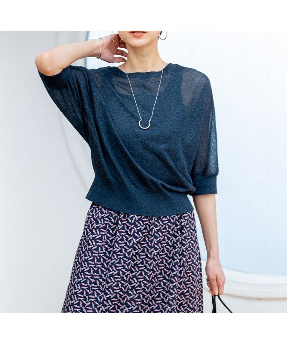 【23区/NIJYUSANKU】の【前後着用可能/洗える】シャイニーシアー 5分袖 カーディガン インテリア・キッズ・メンズ・レディースファッション・服の通販 founy(ファニー) 　ファッション　Fashion　レディースファッション　Fashion for Women　トップス・カットソー　Cut & Sew Tops　カーディガン・羽織り　Layered Style Cardigans　春　Spring　洗える　Machine Washable　カーディガン　Cardigan, Knitwear　コンパクト　Compact, Small Size　トレンド　Trend, Trending Now　人気　Popular, Best Seller　ベーシック　Basic, Essential　S/S・春夏　SS, Spring/Summer, Warm Season　おすすめ　Recommended / Our Picks　夏　Summer　旅行　Travel　エレガント 上品　Elegant　2025年　2025　2025春夏・S/S　Spring/Summer 2025 SS25　ダークグリーン系|ID: prp329100004932311 ipo3291000000037020164