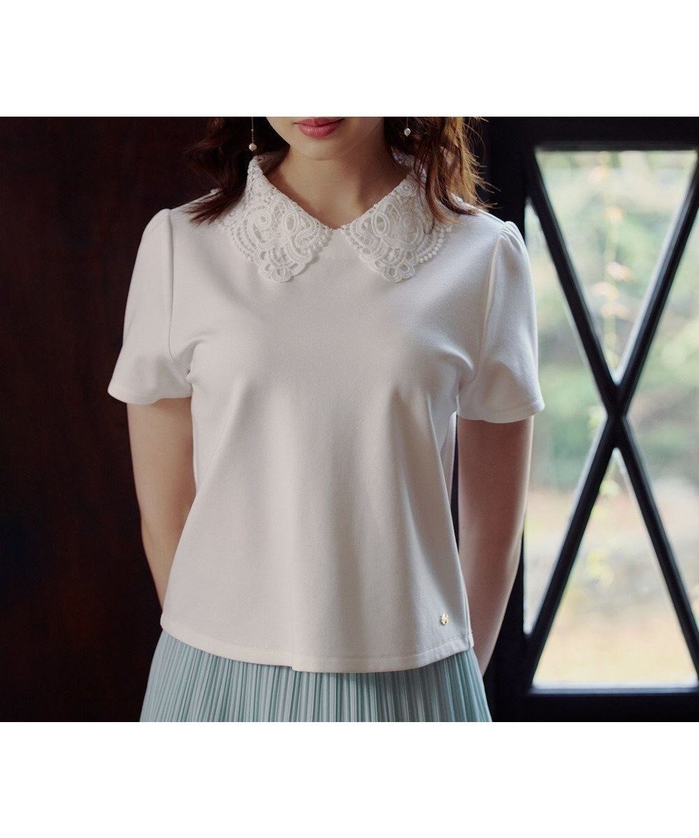 【トッカ/TOCCA】の【星風まどかさん着用】SWEET CHANTILLY トップス 人気、トレンドファッション・服の通販 founy(ファニー) 　ファッション　Fashion　レディースファッション　Fashion for Women　トップス・カットソー　Cut & Sew Tops　シャツ・ブラウス・オフィスカジュアル　Elegant Blouses & Button-Ups　ロングTシャツ・Tシャツ　Longline T-Shirts & Tees　カットソー・ベーシックTシャツ　Cut-and-Sewn Tops / Stretch Tees & Basics　インナー　Innerwear　春　Spring　カットソー　Cut and Sewn Top　クラシカル　Classical, Vintage-Inspired　シンプル　Simple, Minimal　ジャケット　Jacket, Outerwear　スウィート　Sweet, Cute Style　なめらか　Smooth, Silky Texture　バランス　Balance, Style Balance　フィット　Fit, Slim Fit　フェミニン　Feminine, Girly　半袖　Short Sleeve, Half Sleeve　レース　Lace, Lace Fabric　S/S・春夏　SS, Spring/Summer, Warm Season　夏　Summer　エレガント 上品　Elegant　2026年　2026　 other-1|ID: prp329100004932322 ipo3291000000037020237