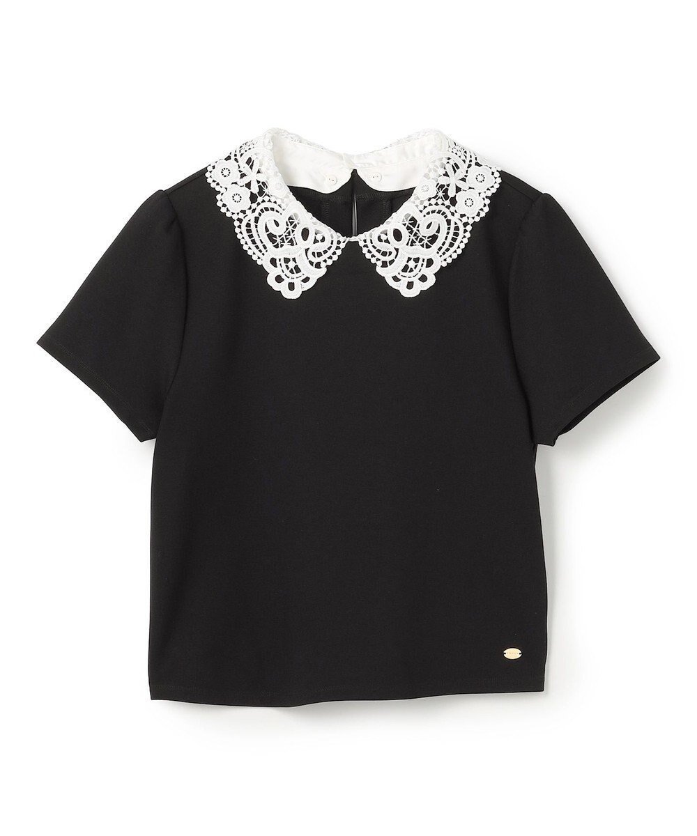 【トッカ/TOCCA】の【星風まどかさん着用】SWEET CHANTILLY トップス インテリア・キッズ・メンズ・レディースファッション・服の通販 founy(ファニー) 　ファッション　Fashion　レディースファッション　Fashion for Women　トップス・カットソー　Cut & Sew Tops　シャツ・ブラウス・オフィスカジュアル　Elegant Blouses & Button-Ups　ロングTシャツ・Tシャツ　Longline T-Shirts & Tees　カットソー・ベーシックTシャツ　Cut-and-Sewn Tops / Stretch Tees & Basics　インナー　Innerwear　春　Spring　カットソー　Cut and Sewn Top　クラシカル　Classical, Vintage-Inspired　シンプル　Simple, Minimal　ジャケット　Jacket, Outerwear　スウィート　Sweet, Cute Style　なめらか　Smooth, Silky Texture　バランス　Balance, Style Balance　フィット　Fit, Slim Fit　フェミニン　Feminine, Girly　半袖　Short Sleeve, Half Sleeve　レース　Lace, Lace Fabric　S/S・春夏　SS, Spring/Summer, Warm Season　夏　Summer　エレガント 上品　Elegant　2026年　2026　ブラック系|ID: prp329100004932322 ipo3291000000037020242