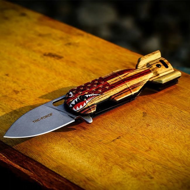 【タックフォース/TAC-FORCE / GOODS】のTAC-FORCE タックフォース シャークボムナイフ インテリア・キッズ・メンズ・レディースファッション・服の通販 founy(ファニー) https://founy.com/ ウッド Wooden Design ブレード Braid, Decorative Trim ホーム・キャンプ・アウトドア・お取り寄せ Home Living / Home & Lifestyle / Camping Gear / Outdoor Camping キャンプ用品・アウトドア
 Camping Gear & Outdoor Supplies ナイフ 斧 Knife, Axe |ID: prp329100003816416 ipo3291000000035734642
