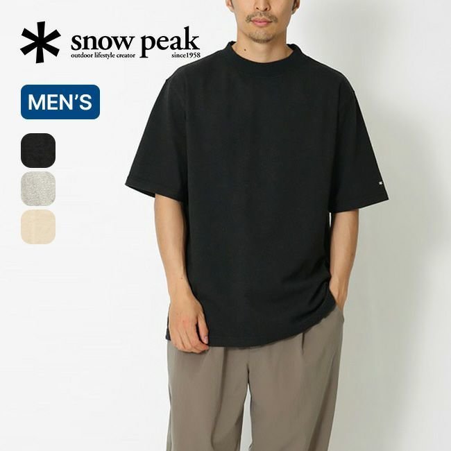 【スノーピーク/snow peak / MEN】のsnow peak スノーピーク リサイクルコットンヘビーモックネックTシャツ 人気、トレンドファッション・服の通販 founy(ファニー) 　ファッション　Fashion　メンズファッション　MEN　 other-1|ID: prp329100003817419 ipo3291000000025649933