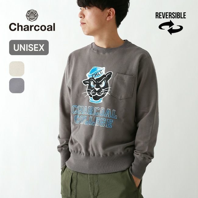 【チャコール/Charcoal】のCharcoal チャコール リバーシブルスウェットカレッジプリント インテリア・キッズ・メンズ・レディースファッション・服の通販 founy(ファニー) https://founy.com/ ファッション Fashion レディースファッション WOMEN トップス・カットソー Tops/Tshirt パーカ Sweats スウェット Sweat |ID: prp329100003820598 ipo3291000000029016764