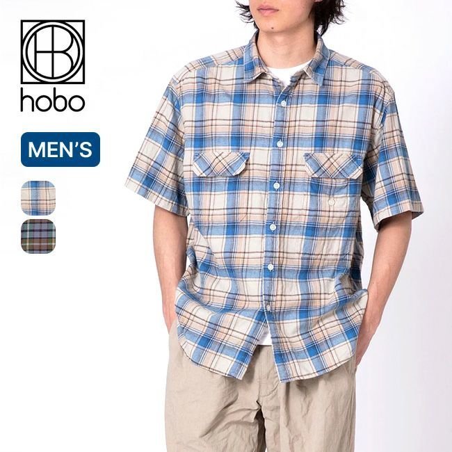 【ホーボー/hobo / MEN】のhobo ホーボー コットンフランネルヴィンテージウォッシュ チェックS/Sシャツ インテリア・キッズ・メンズ・レディースファッション・服の通販 founy(ファニー) https://founy.com/ ファッション Fashion メンズファッション Fashion for Men ウォッシュ Washed Finish ダブル Double, Double-Breasted チェック Check, Plaid, Tartan ポケット Pocket, Pocket Detail ラウンド Round, Round Neck リラックス Relax, Relaxed Fit ループ Loop, Loop Knit レギュラー Regular, Standard Fit ヴィンテージ Vintage Style 夏 Summer S/S・春夏 SS, Spring/Summer, Warm Season |ID: prp329100003821581 ipo3291000000025103859