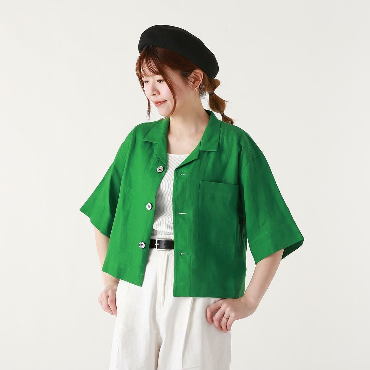 【ル グラジック/LE GLAZIK】のLE GLAZIK ルグラジック オープンカラーシャツ 人気、トレンドファッション・服の通販 founy(ファニー) 　ファッション　Fashion　レディースファッション　Fashion for Women　トップス・カットソー　Cut & Sew Tops　シャツ・ブラウス・オフィスカジュアル　Elegant Blouses & Button-Ups　リネン　Linen, Linen Fabric　冬　Winter / This Winter　夏　Summer　 other-1|ID: prp329100003940884 ipo3291000000035734213