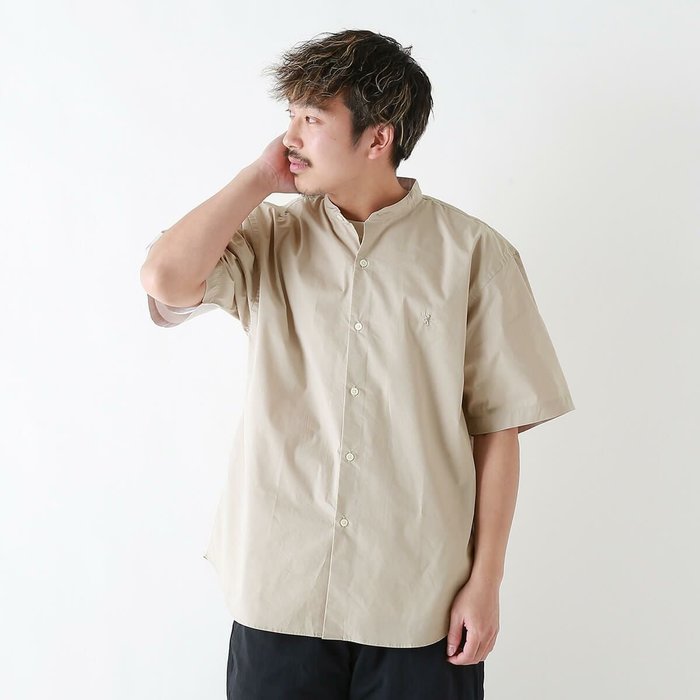 【ジムフレックス/GYMPHLEX / MEN】のGymphlex ジムフレックス バンドカラーシャツS/S メンズ インテリア・キッズ・メンズ・レディースファッション・服の通販 founy(ファニー) https://founy.com/ ファッション Fashion メンズファッション Fashion for Men メンズ Men's, Menswear 夏 Summer S/S・春夏 SS, Spring/Summer, Warm Season |ID: prp329100003947064 ipo3291000000035768841