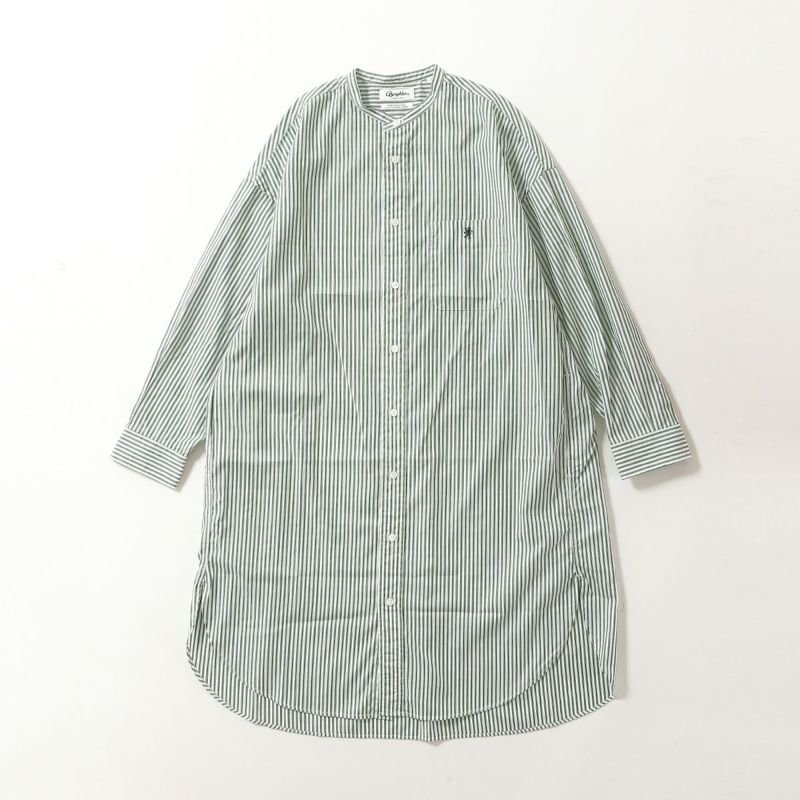 【ジムフレックス/GYMPHLEX】のGymphlex ジムフレックス バンドカラーシャツドレス【ウィメンズ】 人気、トレンドファッション・服の通販 founy(ファニー) 　ファッション　Fashion　レディースファッション　Fashion for Women　トップス・カットソー　Cut & Sew Tops　シャツ・ブラウス・オフィスカジュアル　Elegant Blouses & Button-Ups　ワンピース　Dresses　フォーマル・パーティードレス・結婚式用ドレス　Elegant & Casual Dresses　ストライプ　Stripe, Striped Pattern　 other-1|ID: prp329100004158771 ipo3291000000029017501
