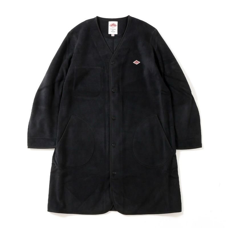 【ダントン/DANTON】のDANTON ダントン フリースカラーレスコート【ウィメンズ】 人気、トレンドファッション・服の通販 founy(ファニー) 　ファッション　Fashion　レディースファッション　Fashion for Women　アウター　Coat / Outerwear Collection　コート・ロングコート・ピーコート　Long Coats, Peacoats & More　パイピング　Piping, Trim Design　マーブル　Marble, Marble Pattern　 other-1|ID: prp329100004158793 ipo3291000000029017523