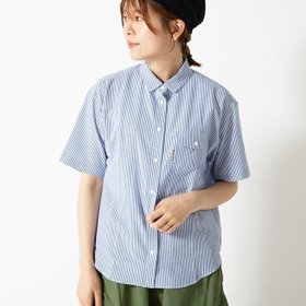 【リッジマウンテンギア/RIDGE MOUNTAIN GEAR】のRIDGE MOUNTAIN GEAR リッジマウンテンギア ベーシックショートスリーブシャツ ストライプ【ウィメンズ】 人気、トレンドファッション・服の通販 founy(ファニー) ファッション Fashion レディースファッション Fashion for Women トップス・カットソー Cut & Sew Tops シャツ・ブラウス・オフィスカジュアル Elegant Blouses & Button-Ups ストライプ Stripe, Striped Pattern |ID:prp329100004278077