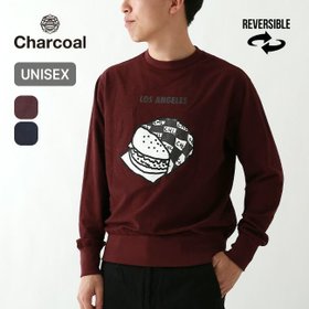 【チャコール/Charcoal】のCharcoal チャコール リバーシブルL/スウェットシティープリントW 人気、トレンドファッション・服の通販 founy(ファニー) ファッション Fashion レディースファッション Fashion for Women トップス・カットソー Cut & Sew Tops レディースパーカー・カジュアルフーディー Casual Hoodies & Sweatshirts スウェット・クルーネックトップス Sweatshirts & Crewnecks / Relaxed Fit Sweat Tops リバーシブル Reversible, Two-Sided |ID:prp329100004469597