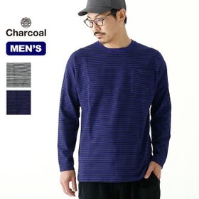 【チャコール/Charcoal / MEN】のCharcoal チャコール W/ボーダー G-Dye L/S 人気、トレンドファッション・服の通販 founy(ファニー) ファッション Fashion メンズファッション Fashion for Men シルバー Silver, Metallic Silver ボーダー Border, Stripe |ID:prp329100004469649
