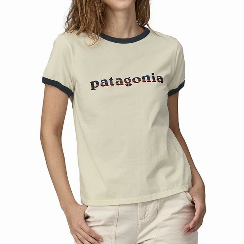 【パタゴニア/Patagonia】のpatagonia パタゴニア 73テキストロゴオーガニックリンガーTee【ウィメンズ】 人気、トレンドファッション・服の通販 founy(ファニー) 　ファッション　Fashion　レディースファッション　WOMEN　 other-1|ID: prp329100004475534 ipo3291000000031553980
