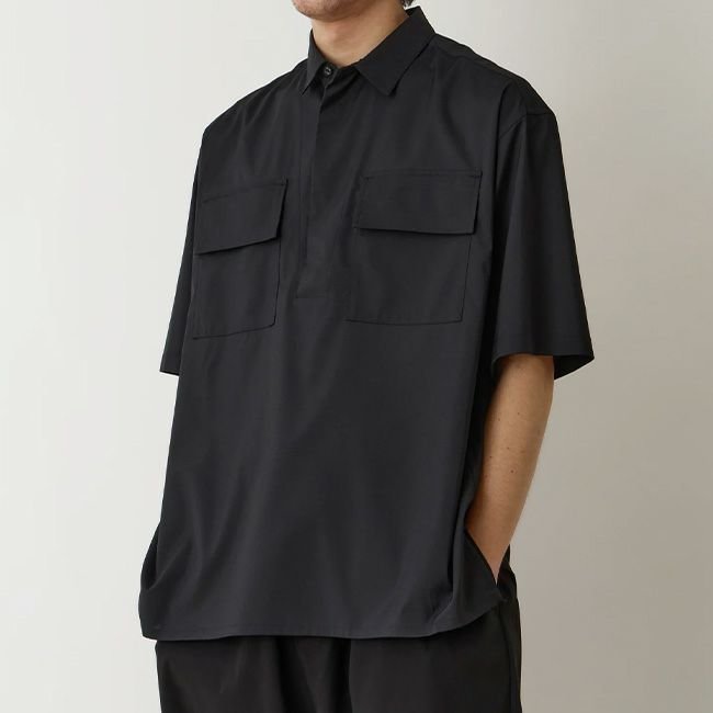 【ホワイト マウンテニアリング/White Mountaineering / MEN】のWhite Mountaineering ホワイトマウンテニアリング ハーフスリーブプルオーバーシャツ インテリア・キッズ・メンズ・レディースファッション・服の通販 founy(ファニー) https://founy.com/ ファッション Fashion メンズファッション Fashion for Men トップス・カットソー Cut & Sew Tops メンズシャツ Shirts |ID: prp329100004487347 ipo3291000000031634293