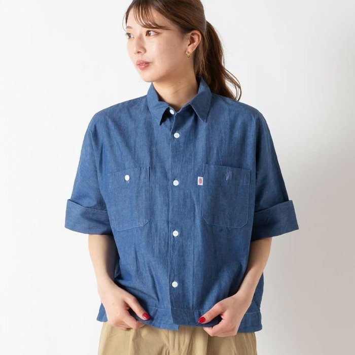 【ダントン/DANTON】のDANTON ダントン ワークシャツ【ウィメンズ】 インテリア・キッズ・メンズ・レディースファッション・服の通販 founy(ファニー) https://founy.com/ ファッション Fashion レディースファッション Fashion for Women トップス・カットソー Cut & Sew Tops シャツ・ブラウス・オフィスカジュアル Elegant Blouses & Button-Ups インディゴ Indigo Denim ワーク Workwear, Utility Style |ID: prp329100004498009 ipo3291000000031731646