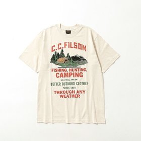 【フィルソン/FILSON / MEN】のFILSON フィルソン S/SフロンティアグラフィックTシャツ 人気、トレンドファッション・服の通販 founy(ファニー) ファッション Fashion メンズファッション Fashion for Men オレンジ Orange グラフィック Graphic, Graphic Design 夏 Summer S/S・春夏 SS, Spring/Summer, Warm Season |ID:prp329100004547934