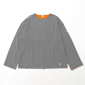 【オーシバル/ORCIVAL / MEN】のORCIVAL オーシバル ボートネックL/Sプルオーバー ヤーンダイド40/2 ジャージー メンズ 人気、トレンドファッション・服の通販 founy(ファニー) ファッション Fashion メンズファッション Fashion for Men トップス・カットソー Cut & Sew Tops オレンジ Orange ストライプ Stripe, Striped Pattern メンズ Men's, Menswear |ID:prp329100004665588