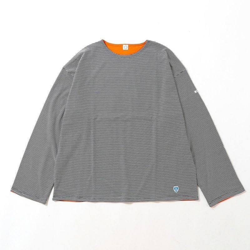 【オーシバル/ORCIVAL / MEN】のORCIVAL オーシバル ボートネックL/Sプルオーバー ヤーンダイド40/2 ジャージー メンズ 人気、トレンドファッション・服の通販 founy(ファニー) 　ファッション　Fashion　メンズファッション　Fashion for Men　トップス・カットソー　Cut & Sew Tops　オレンジ　Orange　ストライプ　Stripe, Striped Pattern　メンズ　Men's, Menswear　 other-1|ID: prp329100004665588 ipo3291000000033747573