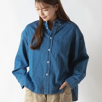 【ジムフレックス/GYMPHLEX】のGymphlex ジムフレックス ショートB.D.シャツL/S ライトデニム【ウィメンズ】 人気、トレンドファッション・服の通販 founy(ファニー) ファッション Fashion レディースファッション Fashion for Women トップス・カットソー Cut & Sew Tops シャツ・ブラウス・オフィスカジュアル Elegant Blouses & Button-Ups ショート Short, Short Length デニム Denim, Jeans Material |ID:prp329100004665707