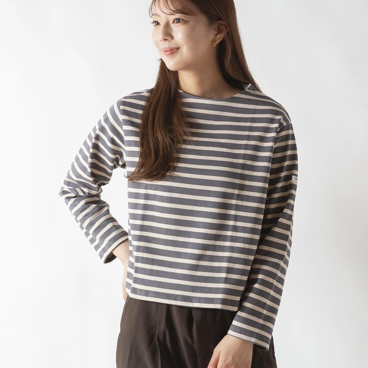 【オーシバル/ORCIVAL】のORCIVAL オーシバル クルーネックL/S P.O コットンロード【ウィメンズ】 人気、トレンドファッション・服の通販 founy(ファニー) 　ファッション　Fashion　レディースファッション　Fashion for Women　カットソー　Cut and Sewn Top　デニム　Denim, Jeans Material　フランス　France, French　定番　Standard, Basic Item　 other-1|ID: prp329100004690029 ipo3291000000035767083