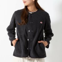 【ダントン/DANTON】のDANTON ダントン フリースカラーレスジャケット フリース【ウィメンズ】 人気、トレンドファッション・服の通販 founy(ファニー) ファッション Fashion レディースファッション Fashion for Women アウター Coat / Outerwear Collection レディースジャケット・軽アウター Jackets オレンジ Orange パイピング Piping, Trim Design マーブル Marble, Marble Pattern |ID:prp329100004704818
