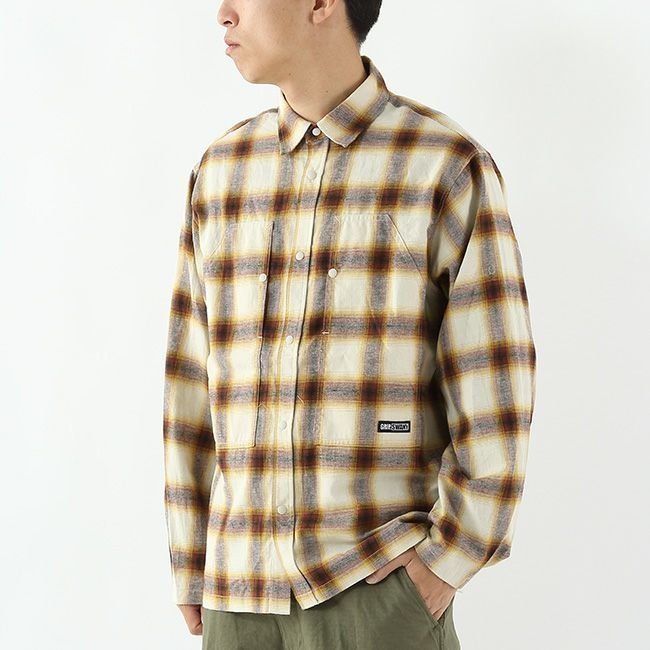 【グリップスワニー/GRIP SWANY / MEN】のGRIP SWANY グリップスワニー ブラッシュドチェックシャツ インテリア・キッズ・メンズ・レディースファッション・服の通販 founy(ファニー) https://founy.com/ ファッション Fashion メンズファッション Fashion for Men |ID: prp329100004711064 ipo3291000000035731705