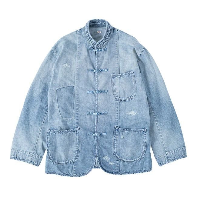 【ポータークラシック/PORTER CLASSIC / MEN】のPorter Classic ポータークラシック キャナリーロウデニムチャイニーズジャケット インテリア・キッズ・メンズ・レディースファッション・服の通販 founy(ファニー) https://founy.com/ ファッション Fashion メンズファッション Fashion for Men クラシック Classic, Timeless Style |ID: prp329100004721619 ipo3291000000034122706