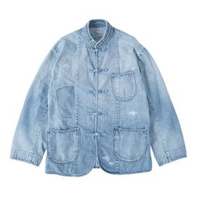 【ポータークラシック/PORTER CLASSIC / MEN】のPorter Classic ポータークラシック キャナリーロウデニムチャイニーズジャケット 人気、トレンドファッション・服の通販 founy(ファニー) ファッション Fashion メンズファッション Fashion for Men クラシック Classic, Timeless Style |ID:prp329100004721619