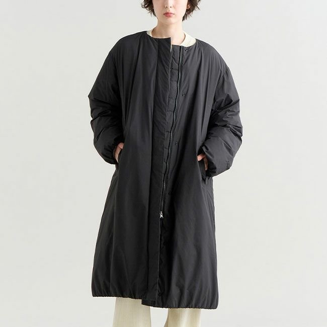 【ナンガ/NANGA】のNANGA ナンガ ノーカラーダウンコート【ウィメンズ】 人気、トレンドファッション・服の通販 founy(ファニー) 　ファッション　Fashion　レディースファッション　Fashion for Women　アウター　Coat / Outerwear Collection　コート・ロングコート・ピーコート　Long Coats, Peacoats & More　ダウンジャケット・軽量ダウン　Warm & Lightweight Down Jackets　シンプル　Simple, Minimal　セットアップ　Set-Up, Coordinated Outfit　タフタ　Taffeta, Structured Fabric　ダウン　Down, Puffer　ポケット　Pocket, Pocket Detail　 other-1|ID: prp329100004736070 ipo3291000000034211792