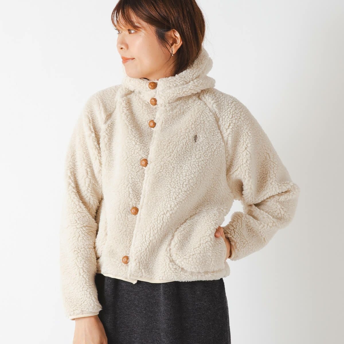 【ジムフレックス/GYMPHLEX】のGymphlex ジムフレックス ボアフーデッドショートジャケット シープボア【ウィメンズ】 人気、トレンドファッション・服の通販 founy(ファニー) 　ファッション　Fashion　レディースファッション　Fashion for Women　アウター　Coat / Outerwear Collection　レディースジャケット・軽アウター　Jackets　アクリル　Acrylic Material　 other-1|ID: prp329100004740285 ipo3291000000035795196