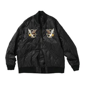 【タイオン/TAION】のTAION タイオン ジャパンスペシャルリバーシブルスカジャンダウンジャケット 人気、トレンドファッション・服の通販 founy(ファニー) ファッション Fashion レディースファッション Fashion for Women アウター Coat / Outerwear Collection レディースジャケット・軽アウター Jackets スリット Slit, Slit Detail ダウン Down, Puffer フェザー Feather, Feather Detail ベロア Velour, Soft Velvet ポケット Pocket, Pocket Detail リバーシブル Reversible, Two-Sided 洗える Machine Washable |ID:prp329100004744729