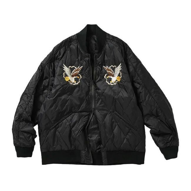 【タイオン/TAION】のTAION タイオン ジャパンスペシャルリバーシブルスカジャンダウンジャケット 人気、トレンドファッション・服の通販 founy(ファニー) 　ファッション　Fashion　レディースファッション　Fashion for Women　アウター　Coat / Outerwear Collection　レディースジャケット・軽アウター　Jackets　スリット　Slit, Slit Detail　ダウン　Down, Puffer　フェザー　Feather, Feather Detail　ベロア　Velour, Soft Velvet　ポケット　Pocket, Pocket Detail　リバーシブル　Reversible, Two-Sided　洗える　Machine Washable　 other-1|ID: prp329100004744729 ipo3291000000035831241