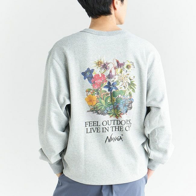 【ナンガ/NANGA】のNANGA ナンガ エコハイブリッドヴィンテージフラワースウェットシャツ 人気、トレンドファッション・服の通販 founy(ファニー) 　ファッション　Fashion　レディースファッション　Fashion for Women　トップス・カットソー　Cut & Sew Tops　シャツ・ブラウス・オフィスカジュアル　Elegant Blouses & Button-Ups　レディースパーカー・カジュアルフーディー　Casual Hoodies & Sweatshirts　スウェット・クルーネックトップス　Sweatshirts & Crewnecks / Relaxed Fit Sweat Tops　ターコイズ　Turquoise, Blue-Green　 other-1|ID: prp329100004816181 ipo3291000000034982610