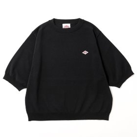 【ダントン/DANTON】のDANTON ダントン ハーフスリーブクルーネック ジャージニット【ウィメンズ】 人気、トレンドファッション・服の通販 founy(ファニー) ファッション Fashion レディースファッション Fashion for Women トップス・カットソー Cut & Sew Tops ニット Knit Tops & Sweaters |ID:prp329100004855675