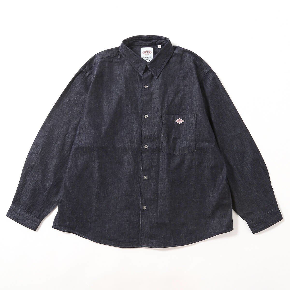 【ダントン/DANTON】のDANTON ダントン レギュラーカラーL/Sシャツ デニムダンガリー【ウィメンズ】 人気、トレンドファッション・服の通販 founy(ファニー) 　ファッション　Fashion　レディースファッション　Fashion for Women　トップス・カットソー　Cut & Sew Tops　シャツ・ブラウス・オフィスカジュアル　Elegant Blouses & Button-Ups　インディゴ　Indigo Denim　レギュラー　Regular, Standard Fit　 other-1|ID: prp329100004867337 ipo3291000000036256579