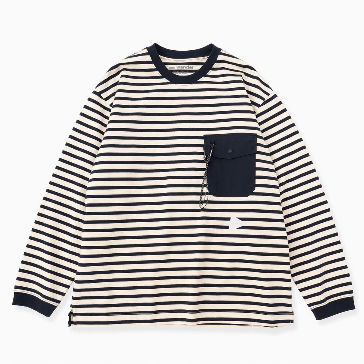 【アンドワンダー/and wander】のand wander アンドワンダー ストライプポケットLS T 人気、トレンドファッション・服の通販 founy(ファニー) 　ファッション　Fashion　レディースファッション　Fashion for Women　ストライプ　Stripe, Striped Pattern　ポケット　Pocket, Pocket Detail　 other-1|ID: prp329100004868957 ipo3291000000036282371
