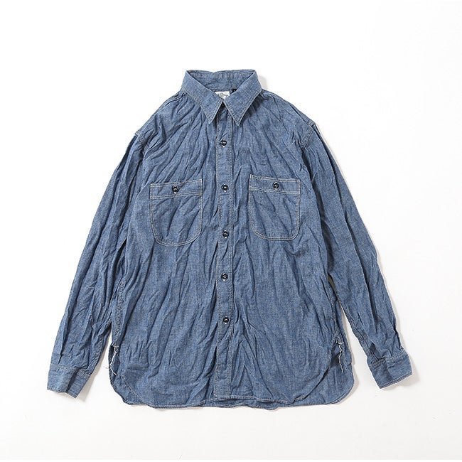 【オアスロウ/orSlow / MEN】のorslow オアスロウ リラックスフィットシャンブレーワークシャツ 人気、トレンドファッション・服の通販 founy(ファニー) 　ファッション　Fashion　メンズファッション　Fashion for Men　シャンブレー　Chambray, Denim-Like Fabric　 other-1|ID: prp329100004871483 ipo3291000000036316569