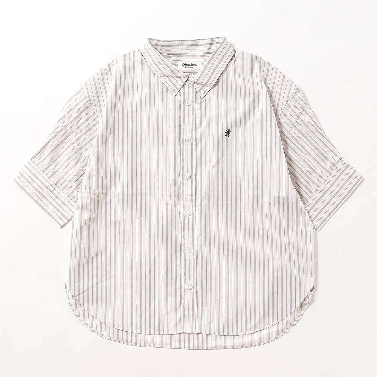 【ジムフレックス/GYMPHLEX】のGymphlex ジムフレックス ショートシャツS/S コットンストライプウォッシャーフィニッシュ【ウィメンズ】 人気、トレンドファッション・服の通販 founy(ファニー) 　ファッション　Fashion　レディースファッション　Fashion for Women　トップス・カットソー　Cut & Sew Tops　シャツ・ブラウス・オフィスカジュアル　Elegant Blouses & Button-Ups　ショート　Short, Short Length　ストライプ　Stripe, Striped Pattern　夏　Summer　S/S・春夏　SS, Spring/Summer, Warm Season　 other-1|ID: prp329100004925911 ipo3291000000036963100
