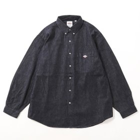 【ダントン/DANTON / MEN】のDANTON ダントン ドットボタンB.D.シャツL/S デニムダンガリー メンズ 大人の最旬トレンドファッション＆コーディネート founy(ファウニー) ファッション Fashion メンズファッション Fashion for Men インディゴ Indigo Denim ドット Polka Dot, Dot Pattern メンズ Men's, Menswear |ID:prp329100004989121