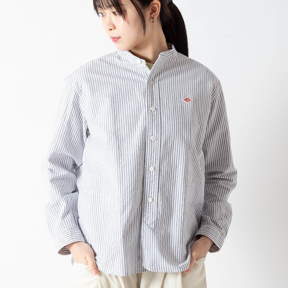 【ダントン/DANTON】のDANTON ダントン バンドカラーシャツL/S オックスフォードプレイド【ウィメンズ】 大人の最旬トレンドファッション＆コーディネート founy(ファウニー) 　ファッション　Fashion　レディースファッション　Fashion for Women　トップス・カットソー　Cut & Sew Tops　シャツ・ブラウス・オフィスカジュアル　Elegant Blouses & Button-Ups　ギンガム　Gingham, Gingham Fabric　ストライプ　Stripe, Striped Pattern　 other-1|ID: prp329100004990939 ipo3291000000037381069