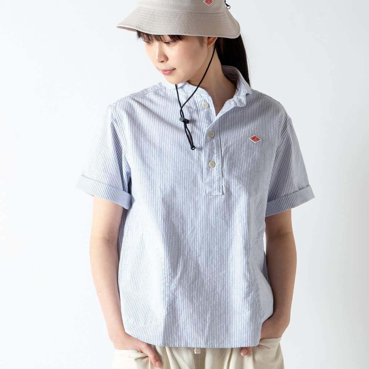 【ダントン/DANTON】のDANTON ダントン ラウンドカラーP.OシャツS/S オックスフォードプレイド【ウィメンズ】 大人の最旬トレンドファッション＆コーディネート founy(ファウニー) 　ファッション　Fashion　レディースファッション　Fashion for Women　トップス・カットソー　Cut & Sew Tops　シャツ・ブラウス・オフィスカジュアル　Elegant Blouses & Button-Ups　ギンガム　Gingham, Gingham Fabric　ストライプ　Stripe, Striped Pattern　ラウンド　Round, Round Neck　夏　Summer　S/S・春夏　SS, Spring/Summer, Warm Season　 other-1|ID: prp329100004991031 ipo3291000000037381190