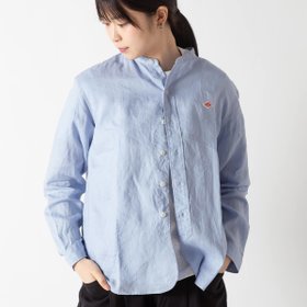 【ダントン/DANTON】のDANTON ダントン バンドカラーシャツL/S リネンクロス【ウィメンズ】 大人の最旬トレンドファッション＆コーディネート founy(ファウニー) ファッション Fashion レディースファッション Fashion for Women トップス・カットソー Cut & Sew Tops シャツ・ブラウス・オフィスカジュアル Elegant Blouses & Button-Ups リネン Linen, Linen Fabric |ID:prp329100004991053