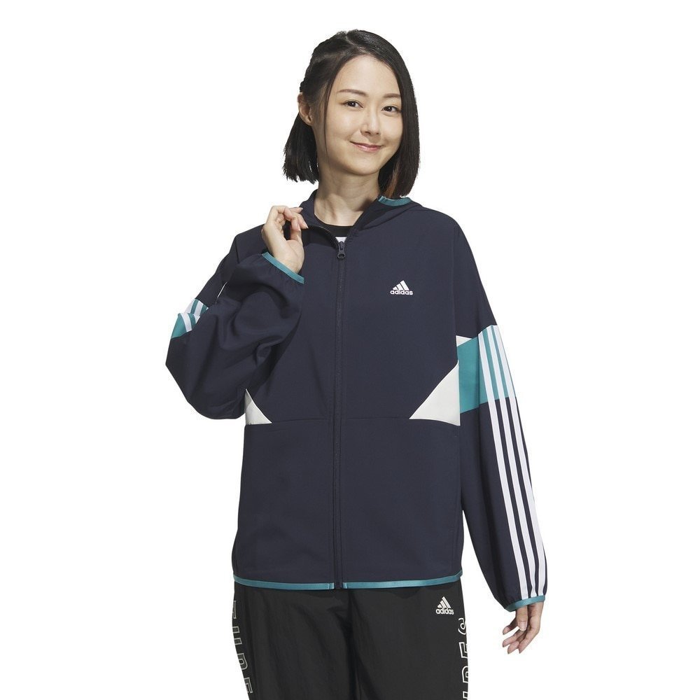 【アディダス/adidas / GOODS】のアディダス(adidas)(レディース)TEAM シーズナル スポーツウェア ルーズフィット カラーブロック フード付きクロスジャケット JSY05-IM8703 人気、トレンドファッション・服の通販 founy(ファニー) 　春　Spring　ジップ　Zip　ジャケット　Jacket　スポーツ　Sports　フロント　Front　ブロック　Block　ポケット　Pocket　S/S・春夏　Ss・Spring/Summer　夏　Summer　ホーム・キャンプ・アウトドア・お取り寄せ　Home,Garden,Outdoor,Camping Gear　キャンプ用品・アウトドア
　Camping Gear & Outdoor Supplies　その他 雑貨 小物　Camping Tools　 other-1|ID: prp329100003885753 ipo3291000000025590472