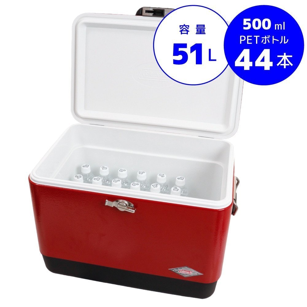 【コールマン/coleman / GOODS】のコールマン(Coleman) スチールベルトクーラー 54QT レッド ブラック 51L 3000006615 クーラーボックス キャンプ BBQ バーベキュー 釣り 人気、トレンドファッション・服の通販 founy(ファニー) 　A/W・秋冬　Aw・Autumn/Winter・Fw・Fall-Winter　ボックス　Box　ホーム・キャンプ・アウトドア・お取り寄せ　Home,Garden,Outdoor,Camping Gear　キャンプ用品・アウトドア
　Camping Gear & Outdoor Supplies　クーラーボックス　Cooler　ホーム・キャンプ・アウトドア・お取り寄せ　Home,Garden,Outdoor,Camping Gear　キャンプ用品・アウトドア
　Camping Gear & Outdoor Supplies　バーナー グリル　Burner, Grill　 other-1|ID: prp329100004245923 ipo3291000000029459726