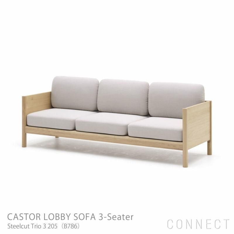 【カリモクニュースタンダード/KARIMOKU NEW STANDARD / GOODS】のCASTORLOBBYSOFA3-SEATER(キャストールロビーソファ3シーター)/ピュアオーク/SteelcutTrio3205(B786) 人気、トレンドファッション・服の通販 founy(ファニー) 　エレガント 上品　Elegant　クッション　Cushion　スタンダード　Standard　フレーム　Flame　ホーム・キャンプ・アウトドア・お取り寄せ　Home,Garden,Outdoor,Camping Gear　家具・インテリア　Furniture　ソファー　Sofa　 other-1|ID: prp329100003114231 ipo3291000000021120880