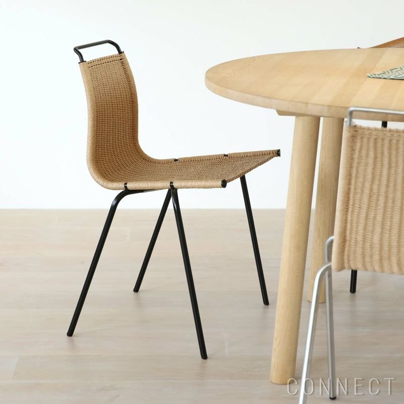 【カール ハンセン&サン/CARL HANSEN & SON / GOODS】のPK1(ピーケー1)/ナチュラルペーパーコード/ブラックパウダー塗装スチール脚 人気、トレンドファッション・服の通販 founy(ファニー) 　クラシック　Classic, Timeless Style　シンプル　Simple, Minimal　パウダー　Powder, Soft Tone　フォルム　Silhouette, Form　フレーム　Frame, Outline　ペーパー　Paper, Kraft Paper　モダン　Modern, Contemporary　ホーム・キャンプ・アウトドア・お取り寄せ　Home Living / Home & Lifestyle / Camping Gear / Outdoor Camping　家具・インテリア　Home Furniture & Interior. Stylish & Functional Living Spaces　チェア・椅子　Seating & Chairs　ダイニングチェア・木製チェア　Dining Chairs　 other-1|ID: prp329100003402392 ipo3291000000023054255