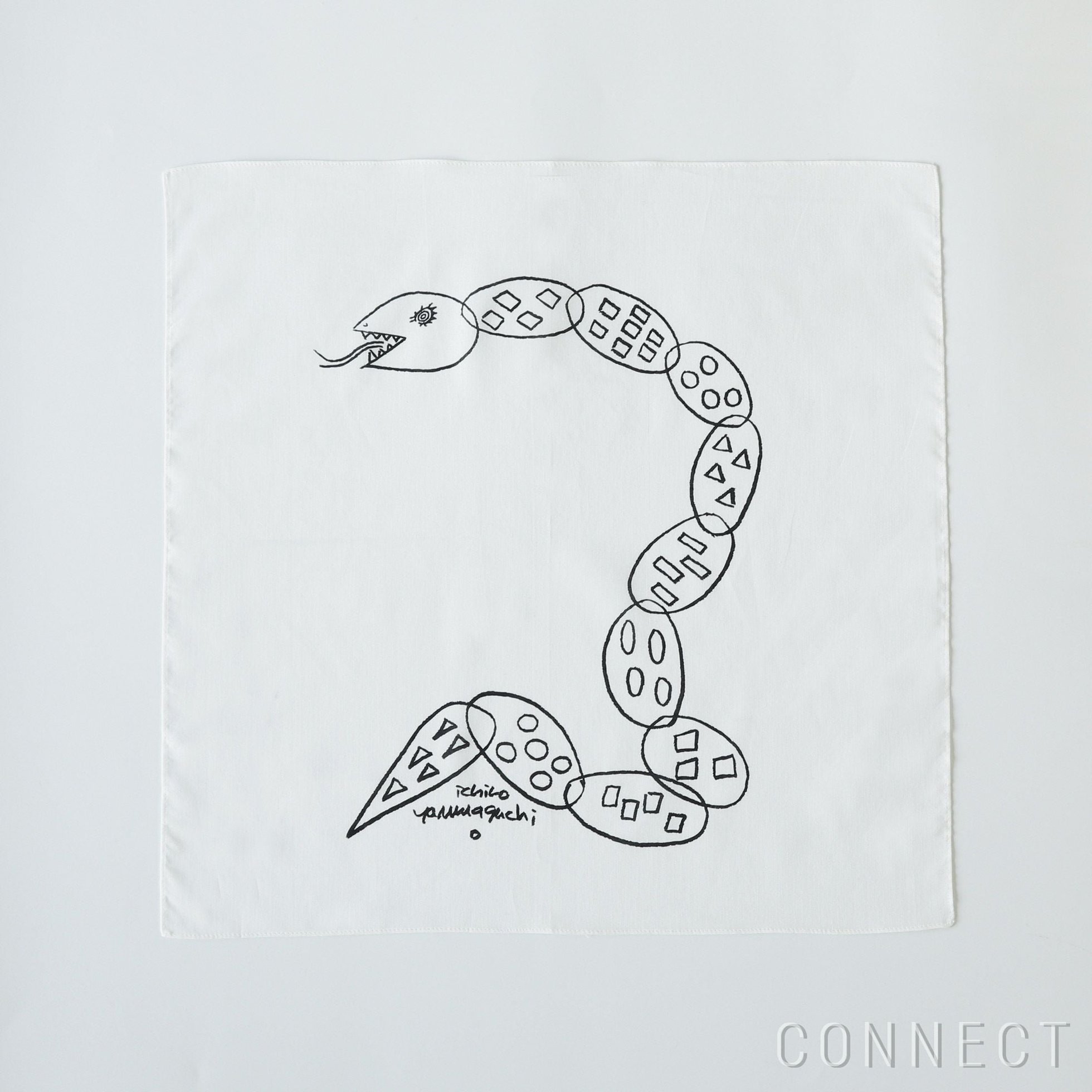 【山口一郎/Ichiro Yamaguchi / GOODS】の[販売終了]山口一郎描きおろし/巳(へび)ハンカチ《メール便のみ送料無料》 人気、トレンドファッション・服の通販 founy(ファニー) 　送料無料　Free Shipping　おすすめ　Recommended / Our Picks　ハンカチ　Handkerchief, Hanky　バンダナ　Bandana, Head Scarf　プリント　Print, Printed Pattern　人気　Popular, Best Seller　吸水　Absorbent, Quick-Dry　ホーム・キャンプ・アウトドア・お取り寄せ　Home Living / Home & Lifestyle / Camping Gear / Outdoor Camping　家具・インテリア　Home Furniture & Interior. Stylish & Functional Living Spaces　その他 インテリア雑貨、家具　Home Decor & Furniture Extras　 other-1|ID: prp329100004470170 ipo3291000000035700063