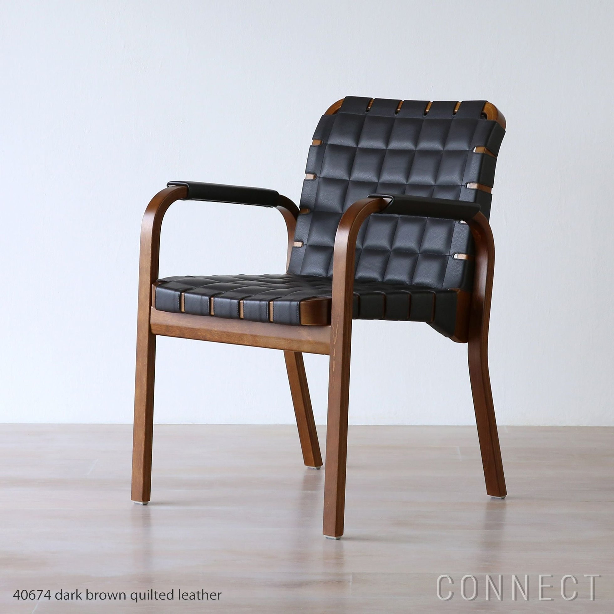 【アルテック/artek / GOODS】のARMCHAIR45(アームチェア45)/バーチ材・ウォルナットステイン/キルティングレザー/ダークブラウン/アームレスト・レザーカバー《当店限定山口一郎ポスター付》 大人の最旬トレンドファッション＆コーディネート founy(ファウニー) 　キルティング　Quilted, Quilting　軽量　Lightweight, Ultra Light　テーブル　Table, Dining Table　デスク　Desk, Work Desk　フラット　Flat, Flat Shoes　フレーム　Frame, Outline　ホーム・キャンプ・アウトドア・お取り寄せ　Home Living / Home & Lifestyle / Camping Gear / Outdoor Camping　家具・インテリア　Home Furniture & Interior. Stylish & Functional Living Spaces　チェア・椅子　Seating & Chairs　アームチェア・アクセントチェア　Armchairs & Accent Chairs　ホーム・キャンプ・アウトドア・お取り寄せ　Home Living / Home & Lifestyle / Camping Gear / Outdoor Camping　家具・インテリア　Home Furniture & Interior. Stylish & Functional Living Spaces　テーブル　Dining, Coffee & Side Tables　ダイニングテーブル・食卓テーブル　Dining Tables　 other-1|ID: prp329100004965481 ipo3291000000037254445
